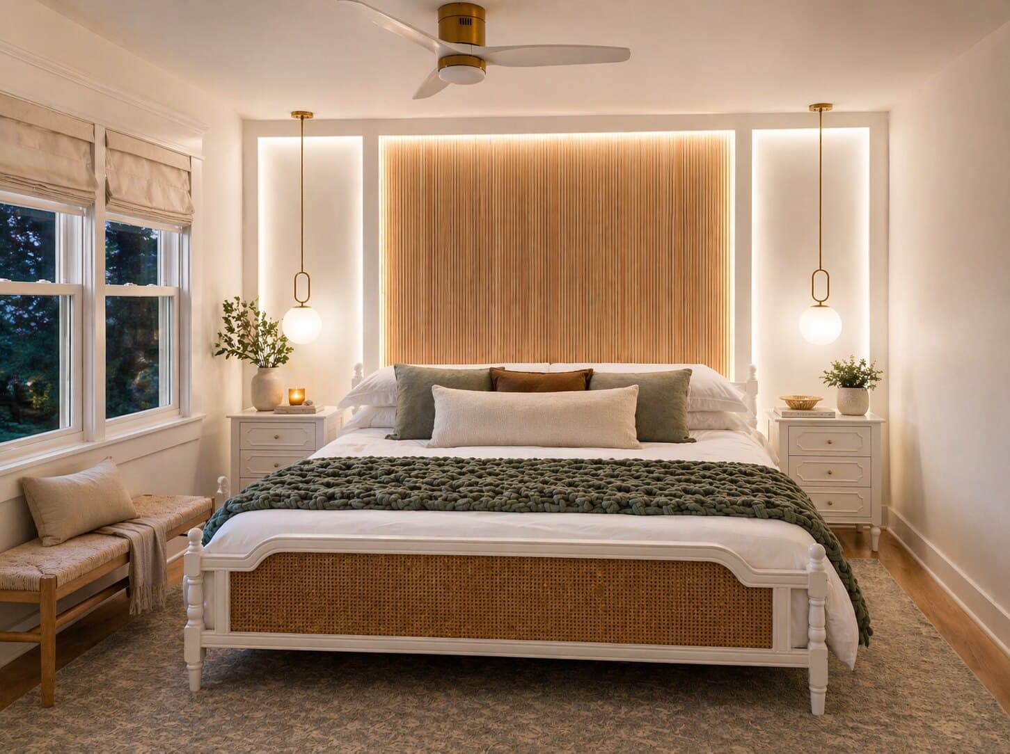 The upstairs primary suite.